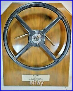 Ford Employee Awarded Steering Wheel 1975 Vintage Wall Plaque RARE Model A