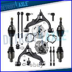 Front CV Axles Wheel Hubs Control Arms Suspension Kit for 2013 2018 Ram 1500