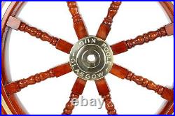 Nagina International Nautical Majestic Ship Steering Wheel Brass Ring Home Decor