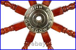 Nagina International Nautical Majestic Ship Steering Wheel Brass Ring Home Decor