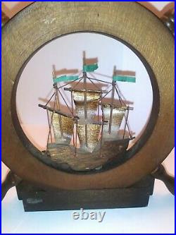 Nautical Ship Steering Wheel Bar Drink utensil Holder Collectible With Bar Tools
