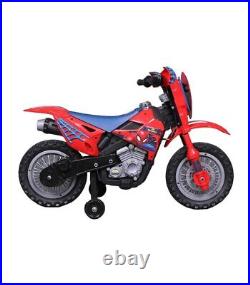 New Spider-Man 6V Dirt Bike Smooth Riding & Steering Training Wheels For Kids K1