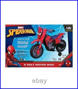 New Spider-Man 6V Dirt Bike Smooth Riding & Steering Training Wheels For Kids Z1