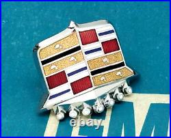 Nos 67 68 69 70 Cadillac Eldorado Hood Crest Emblem Ornament Shield New Gm Trim