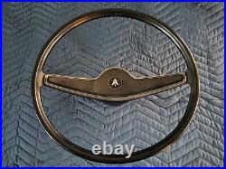 RARE Black 1971 AMC HORNET SC/360 Steering Wheel with Horn Bar Horn Center Cap