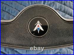 RARE Black 1971 AMC HORNET SC/360 Steering Wheel with Horn Bar Horn Center Cap