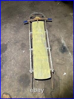 RARE Vintage 1950's Comet Wooden Handle Steering Bar Pull Snow Sled Great
