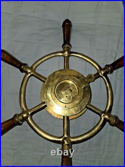 Rare Hermes Rudder Clock Paris Brass Steering Wheel