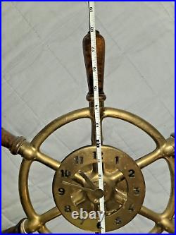 Rare Hermes Rudder Clock Paris Brass Steering Wheel