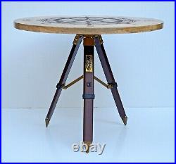 Ship steering wheel handle design tea & coffee tripod table bar & cafe decor