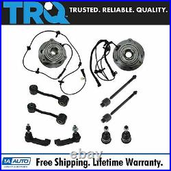 TRQ 10 pc Steering Suspension Kit Wheel bearing Assemblies Tie Rods Ball Joints
