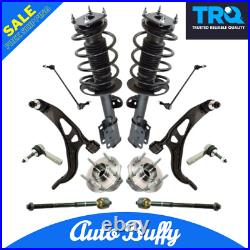 TRQ 12 Piece Steering Suspension Kit Complete Struts Control Arms Wheel Bearings