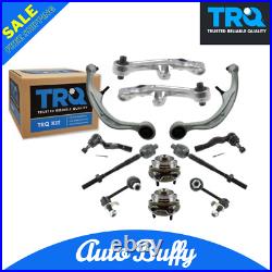 TRQ 12 pc Steering & Suspension Kit Control Arms Wheel Bearings Tie Rods New
