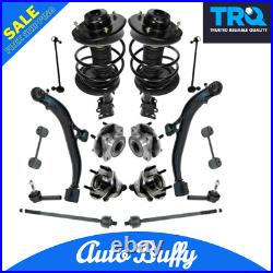 TRQ 16 Piece Steering Suspension Kit Complete Struts Wheel Bearings Tie Rods