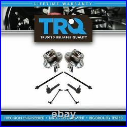 TRQ 8 pc Kit Front Tie Rod End Sway Bar Link Wheel Hub Bearing LH RH Set New