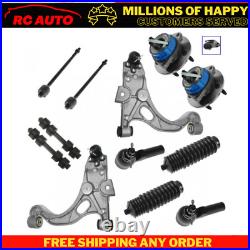 TRQ Front 12Pcs Steering & Suspension Kit Control Arms Sway Links Hubs Tie Rods