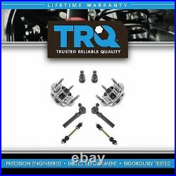 TRQ Wheel Hub Assembly Ball joint Sway Bar Link Tie Rod Front Kit for Mustang